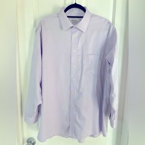 Lavender button down, dress shirt, Joseph Abboud. Size 17 1/2-32/33